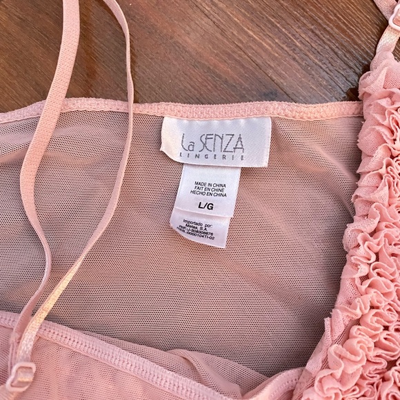 Pink Women's Ruffle Lingerie Top - Picture 3 of 4